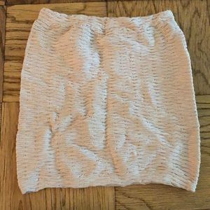 TOPSHOP Blush Skirt with basket pattern